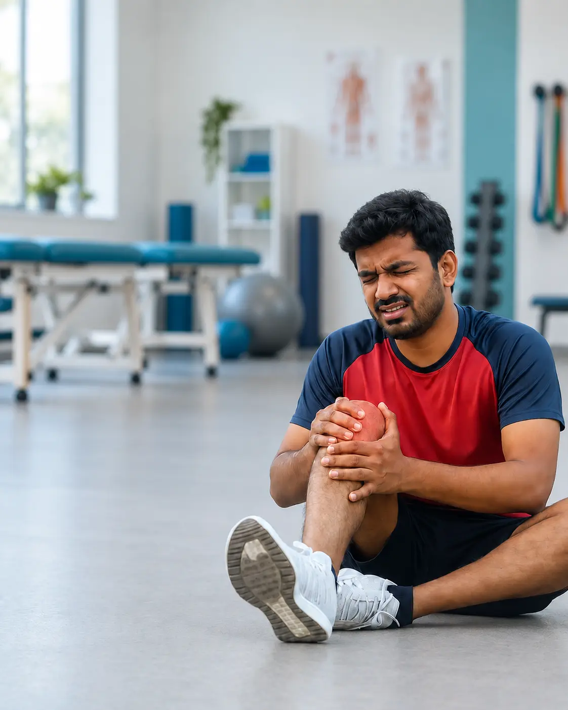 Sports injury rehabilitation patient image for physiotherapy website
